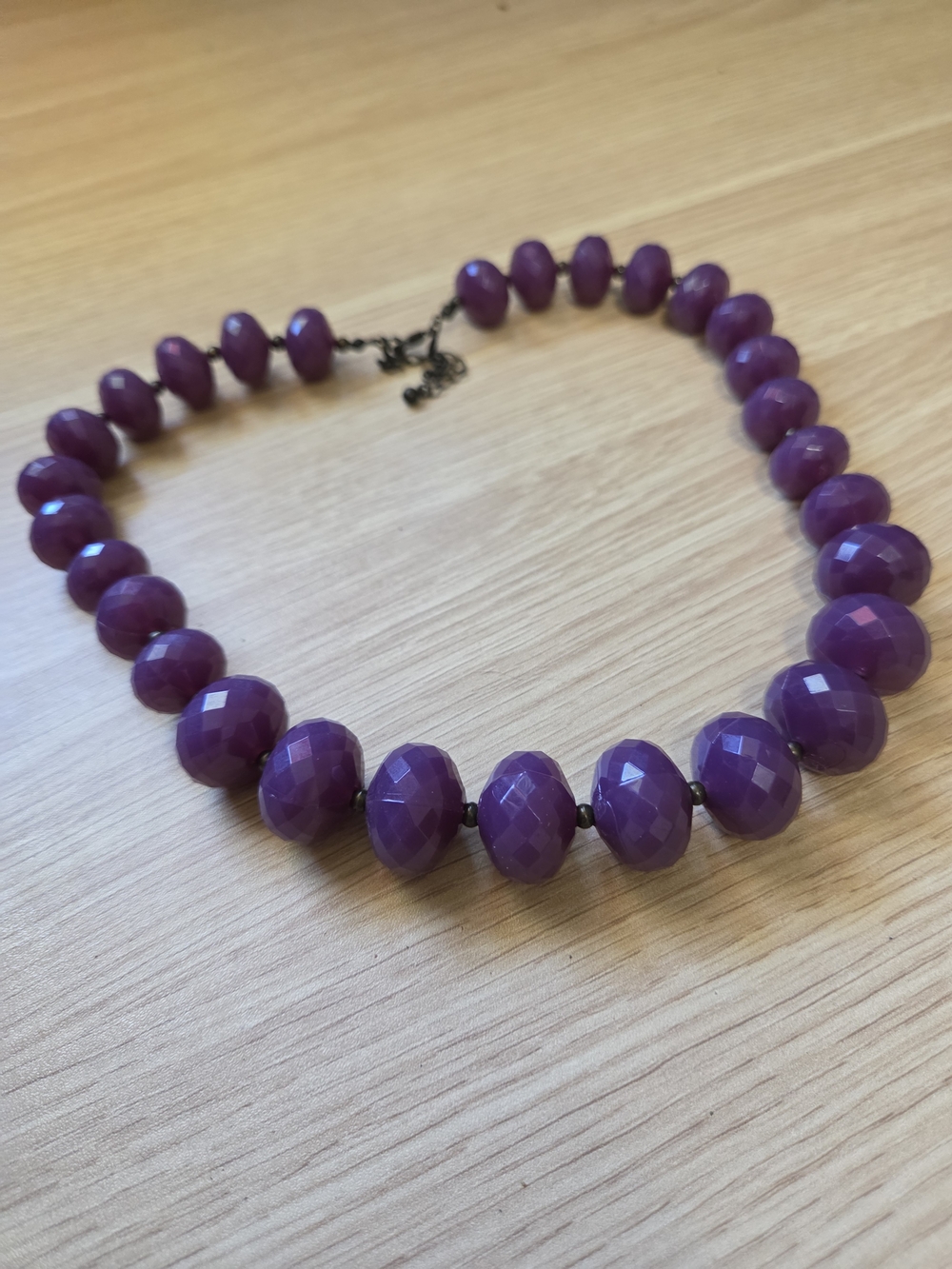 Purple Faceted Bead Necklace - Women Jewelry